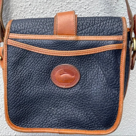 Vintage Dooney & Bourke Equestrian Crossbody Bag pebbled leather - Picture 4 of 12